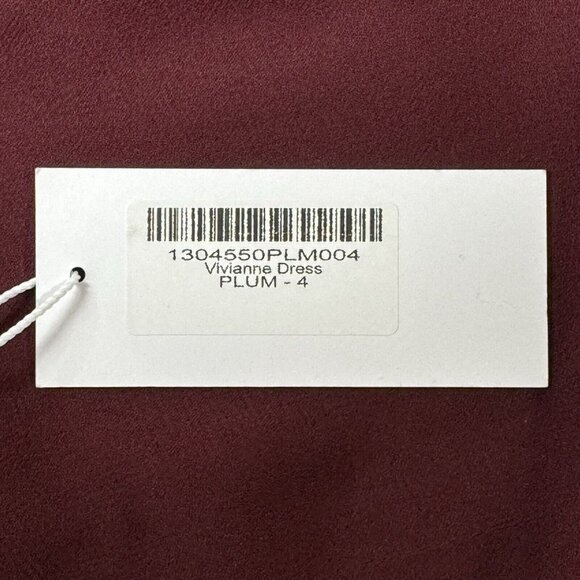 Reformation Dress Women 4 Plum Vivianne Mini Lined Sweetheart Neck Front Tie Zip - Picture 6 of 9